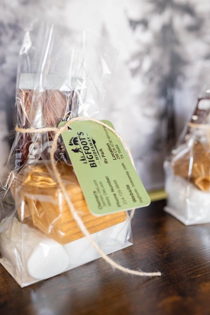 Gift-wrapped artisanal soap bars with tag
